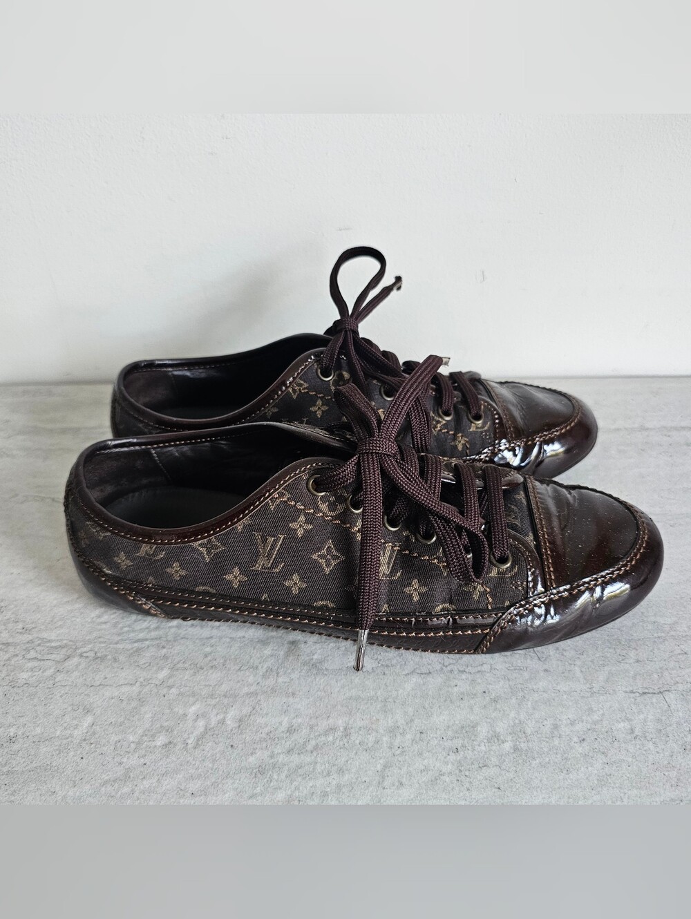🟤 LV Mini Lin Sneakers 🟤
